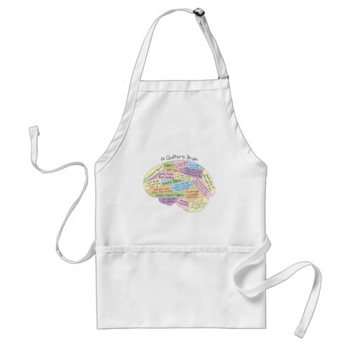 Quilters Brain Adult Apron