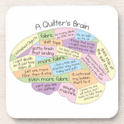 Quilters Brain Coaster