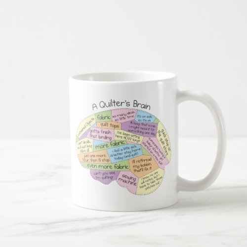 Quilter's Brain Coffee Mug