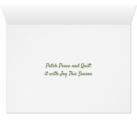 Quilter's Dala Horse Christmas Card (Inside Horizontal (Bottom))