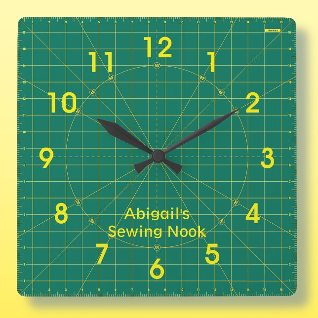 Quilter's Green Cutting Mat Clock (Creator Uploaded)