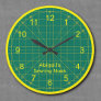 Quilter's Green Cutting Mat Round Clock