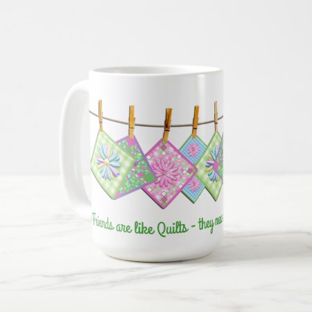 Quilter's Mug - Quote - Closesline-quilts - White