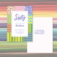 Quilters Patchwork 60th Birthday Invitation