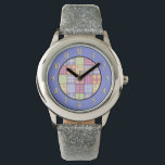 Quilters Quilt Watch<br><div class="desc">Quilters Quilt Watch Watch features a beautiful country quilt inside a round frame of purple.</div>