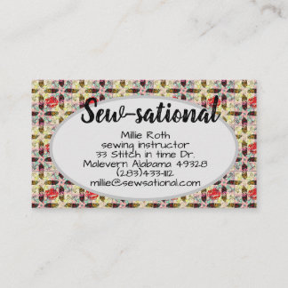quilters sewing shop business card quilt pattern