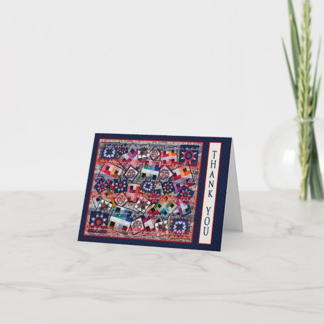 Quilter's - Thank You Note Cards-Matches Paper (Front)