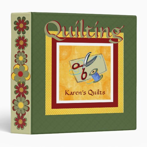 Quilting 3 Ring Binder