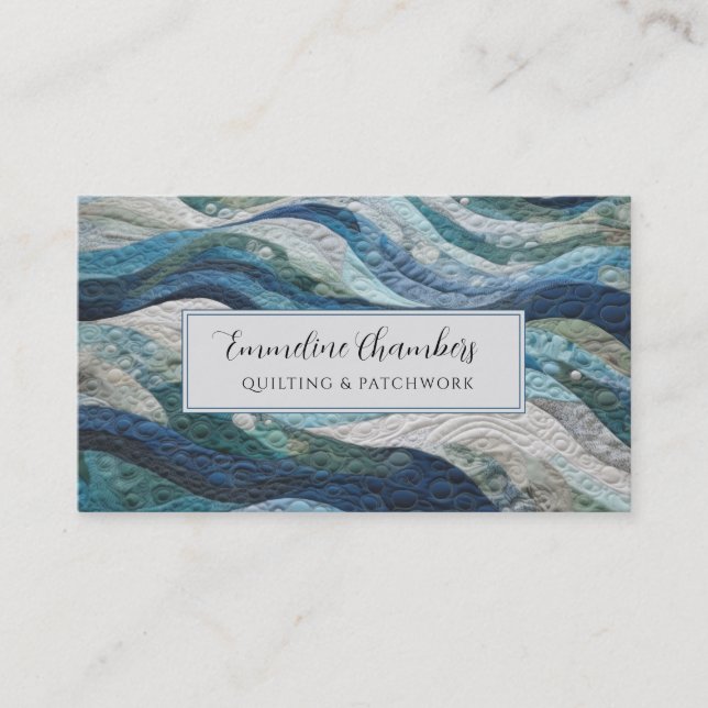 Quilting And Patchwork Design Business Card (Front)