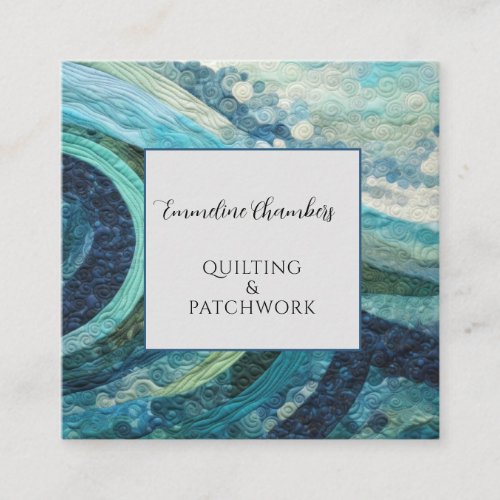 Quilting And Patchwork Designer Square Business Card