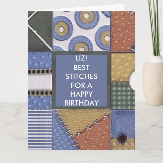 Quilting Birthday Card (Front)