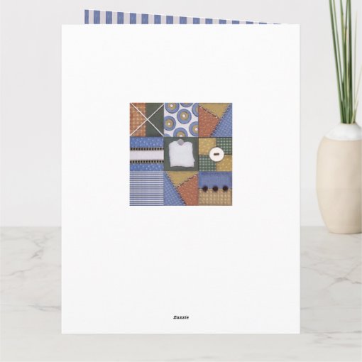 Quilting birthday card Zazzle