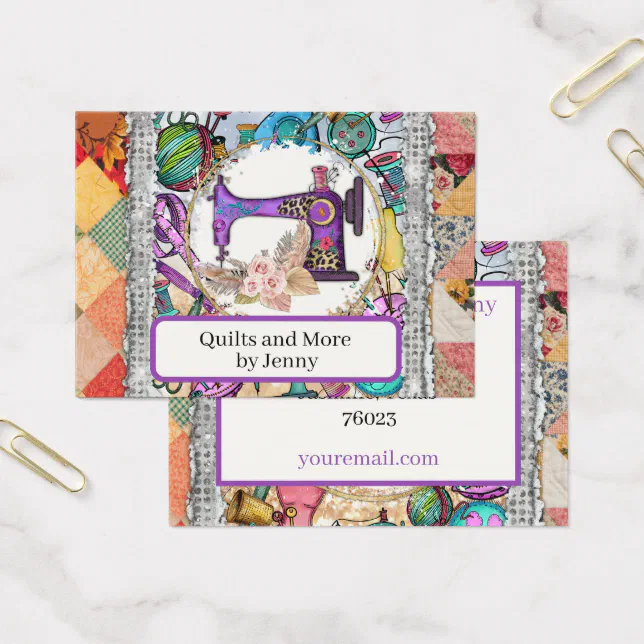 Quilting Business Card | Zazzle