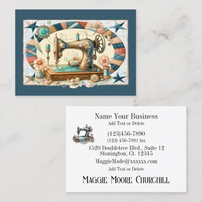 Quilting Business Card (Front/Back)