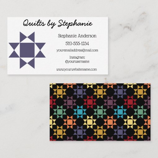 Quilting Business, Quilters Custom Amish Quilt Business Card Zazzle