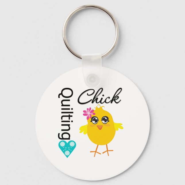 Quilting Chick Keychain (Front)