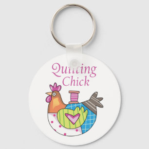 Quilting Chick Keychain
