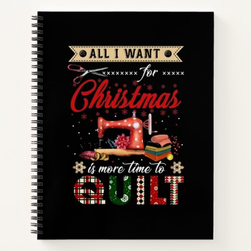 Quilting Christmas Wish Notebook