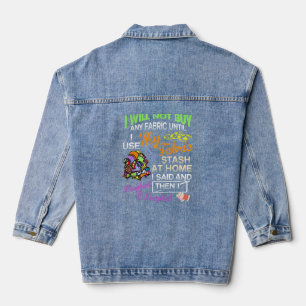 Quilting clothing Funny Sewing lover gifts Quilter Denim Jacket