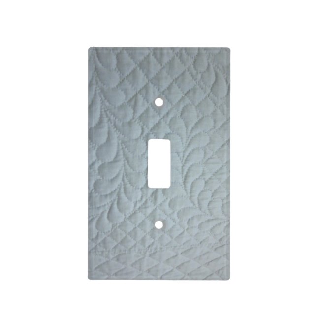Quilting Cyan Light Switch Cover (Front)