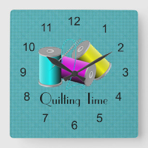 Quilting Design Wall Clock