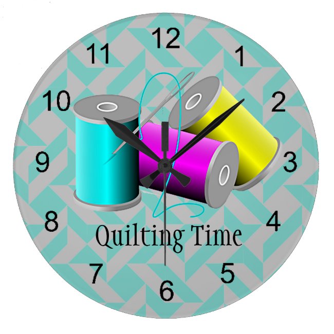 Quilting Design Wall Clock
