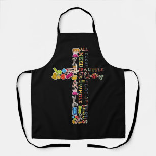 Quilting Faith Cross Whole Lot of Jesus Christian Apron