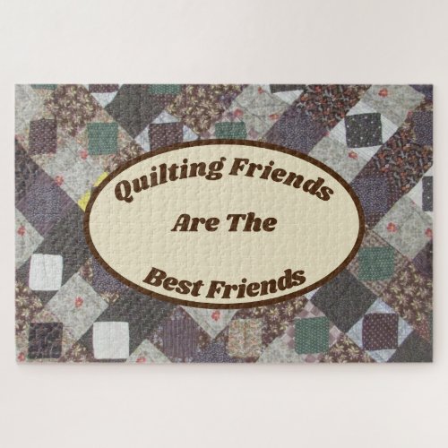 Quilting Friends Patchwork Fabric Art Friendship Jigsaw Puzzle