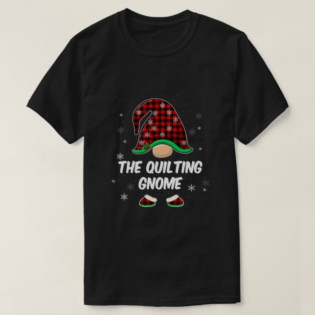 Quilting Gnome Buffalo Plaid Matching Family Chris T-Shirt (Design Front)