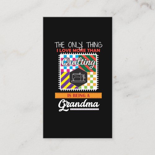 Quilting grandma Gift Quilter Sewing Business Card