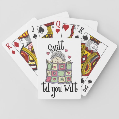 Quilting Granny Playing Cards