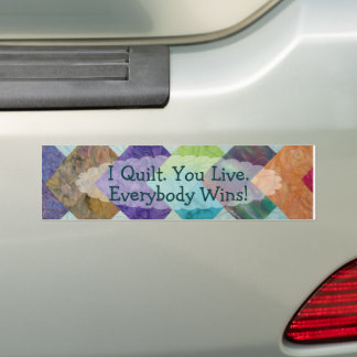 Quilting Humor Bumper Sticker
