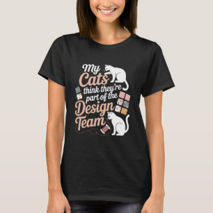 Quilting Humor for Cat Lover Sewing Funny Knitting T-Shirt