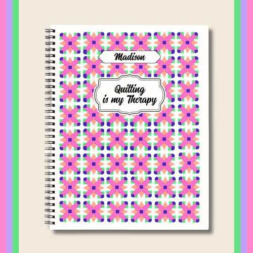 Quilting is my Therapy Spiral Notebook