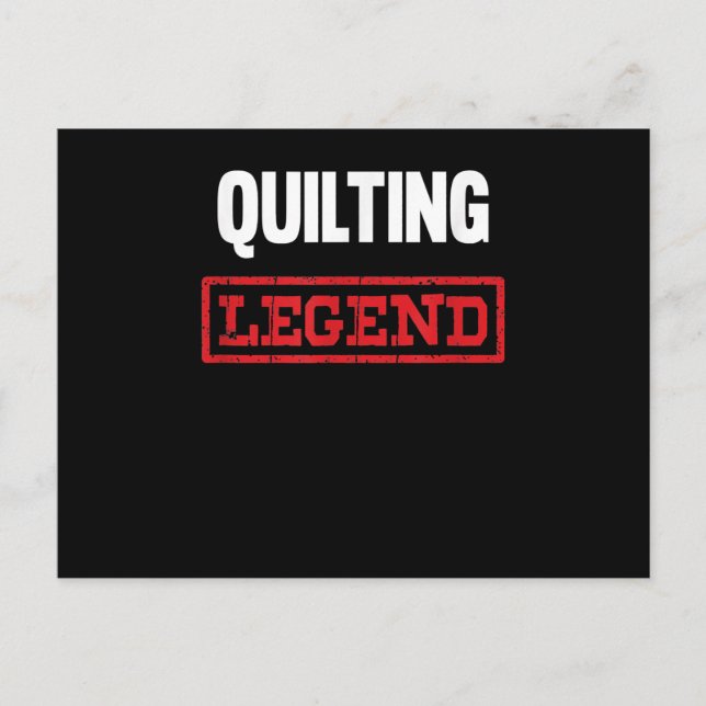 Quilting Legend | Funny Gifts Quilting Lovers Postcard (Front)
