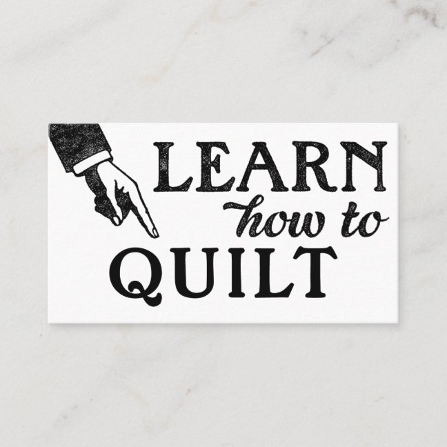 Quilting Lessons Business Cards – Fun Retro Vintage