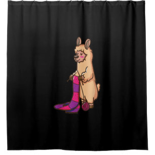 Quilting Llama Birthday Gifts Quilting Lovers Shower Curtain