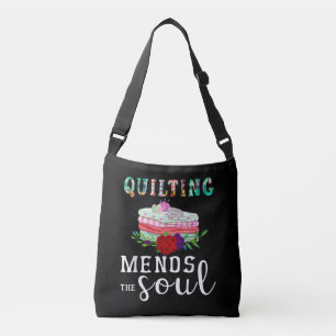 Quilting Mends Soul Quilter Gift   Quilting Lovers Crossbody Bag