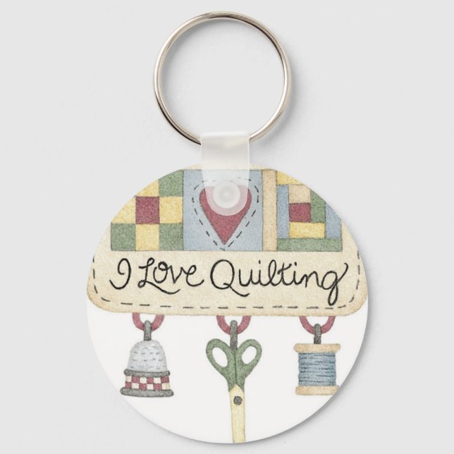 Quilting merchandise keychain (Front)