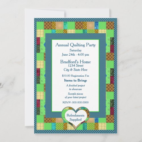 QUILTING PARTY INVITATION _ QUILTER MELODY