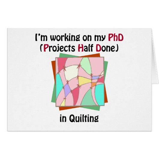 Quilting PhD Cards (Front Horizontal)