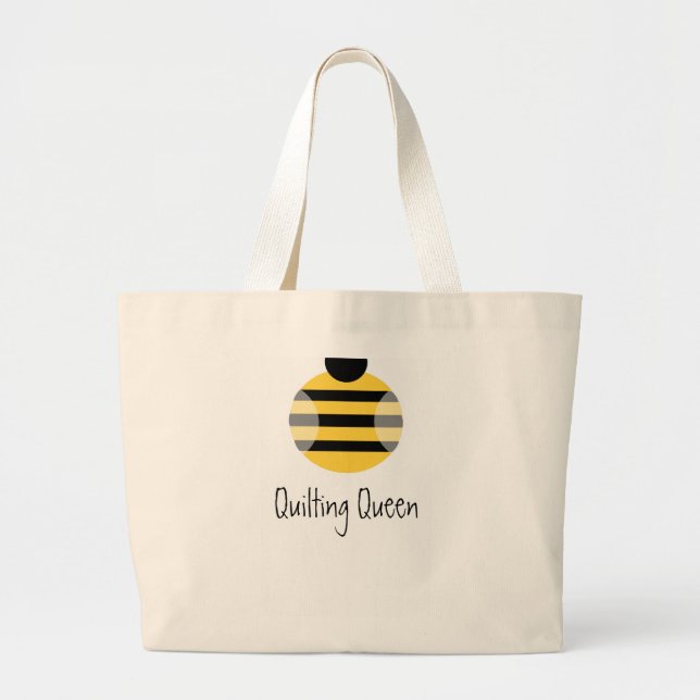 Quilting Queen Large Tote Bag (Front)