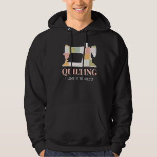 Quilting Quilter Sewing Machine Fabric Pattern Qui Hoodie