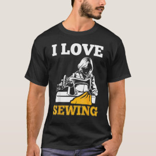 Quilting Quote Sewing Fabric Sewerperson I Love Se T-Shirt