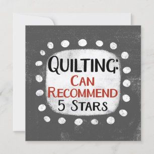 Quilting Review 5 Stars Greeting Card