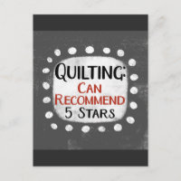 Quilting Review 5 Stars Postcard