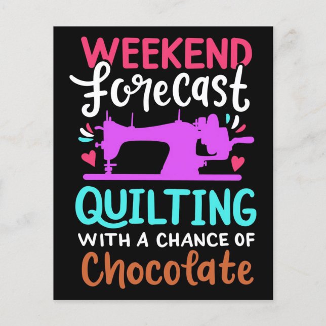 Quilting Sewing Chocolate -Chocolate Lover Gift Flyer (Front)