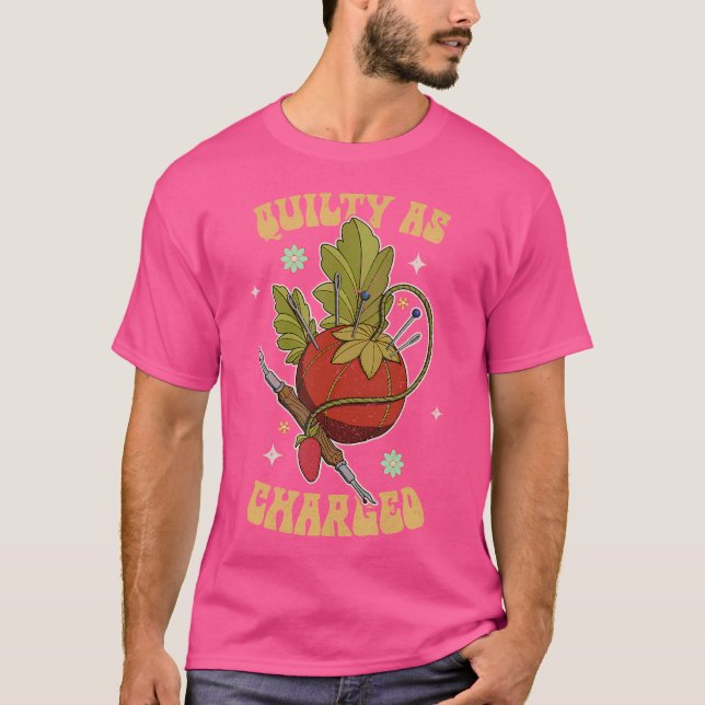 Quilting Sewing Crochet Knitting Yarn Knit Craftin T-Shirt (Front)