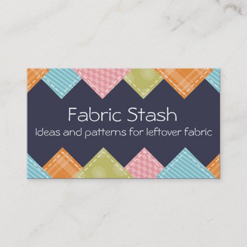 Quilting sewing fabric swatches seamstress crafts business card