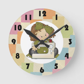 Quilting Sewing Room design Wall Clock